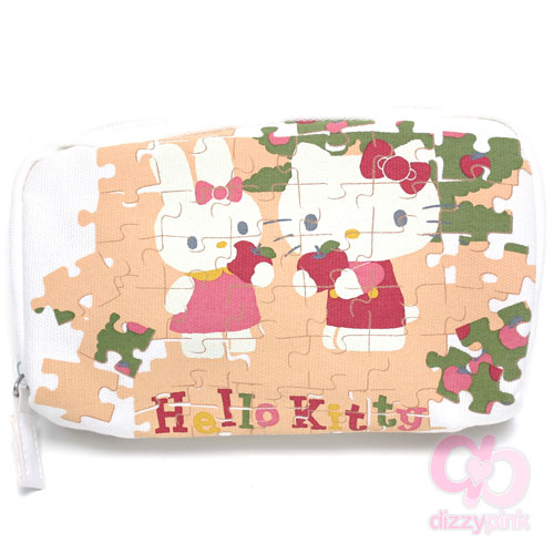 Hello Kitty Cosmetic Pouch - Jigsaw Puzzle White