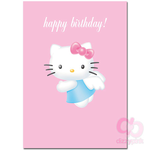 Hello Kitty Card - Blue Angel Birthday