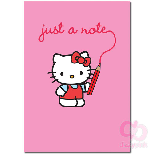 Hello Kitty Card - Just A Note