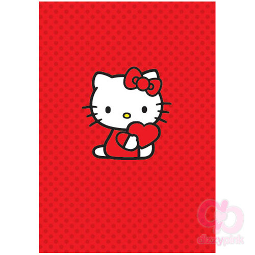 Hello Kitty Card - Sitting Heart Kitty