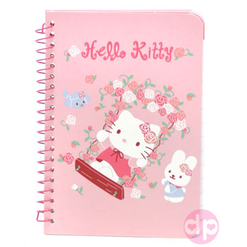 Hello Kitty Mini Spiral Notebook - Swing Kitty